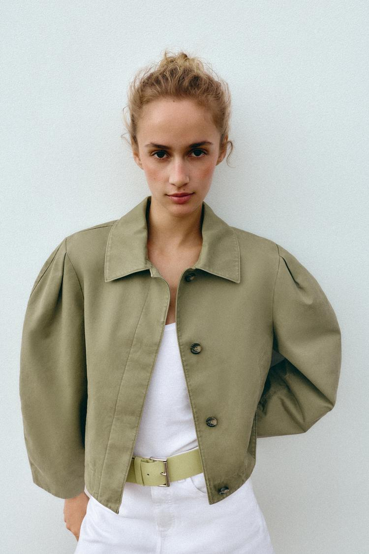 WASHED-EFFECT SHORT JACKET