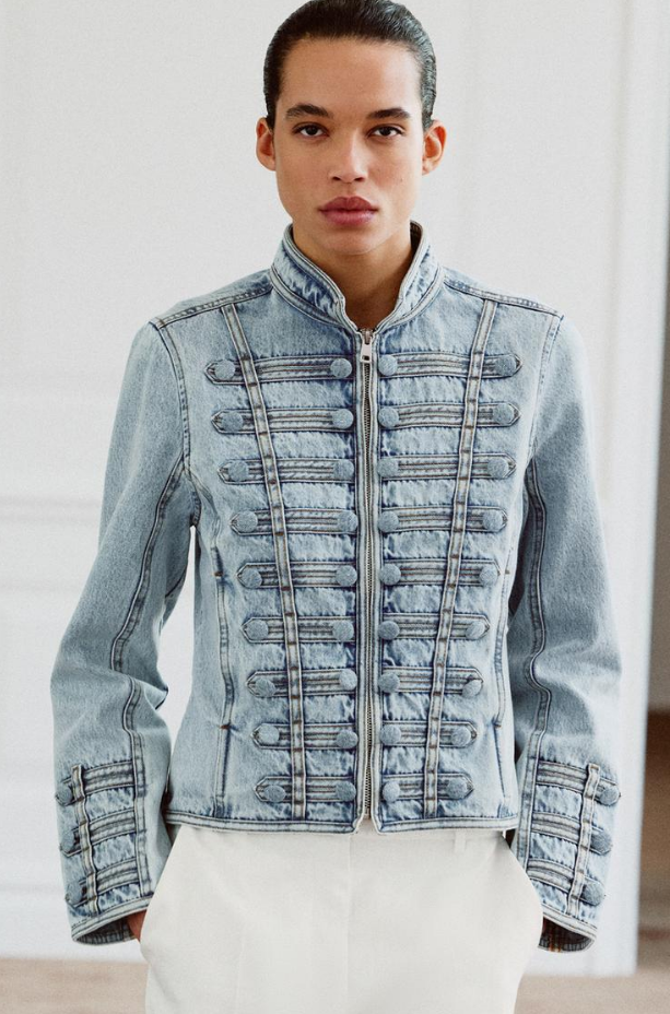 FITTED DENIM JACKET WITH BUTTONS ZW COLLECTION