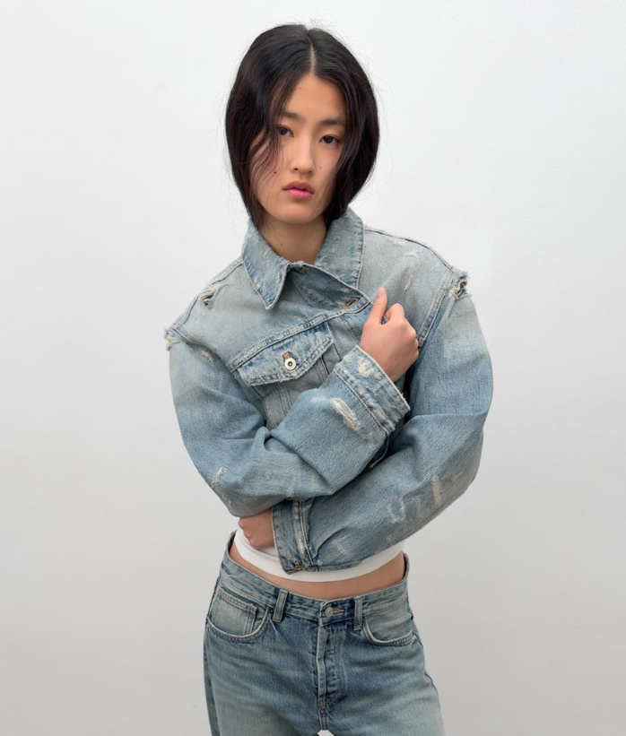 TRF RIPPED DENIM JACKET