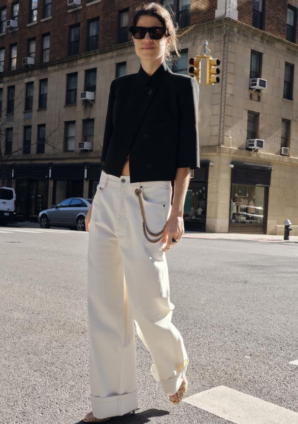ZW COLLECTION CROPPED SHORT SLEEVE BLAZER