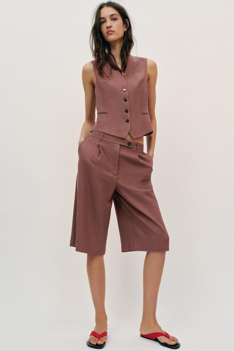 LINEN BLEND WAISTCOAT