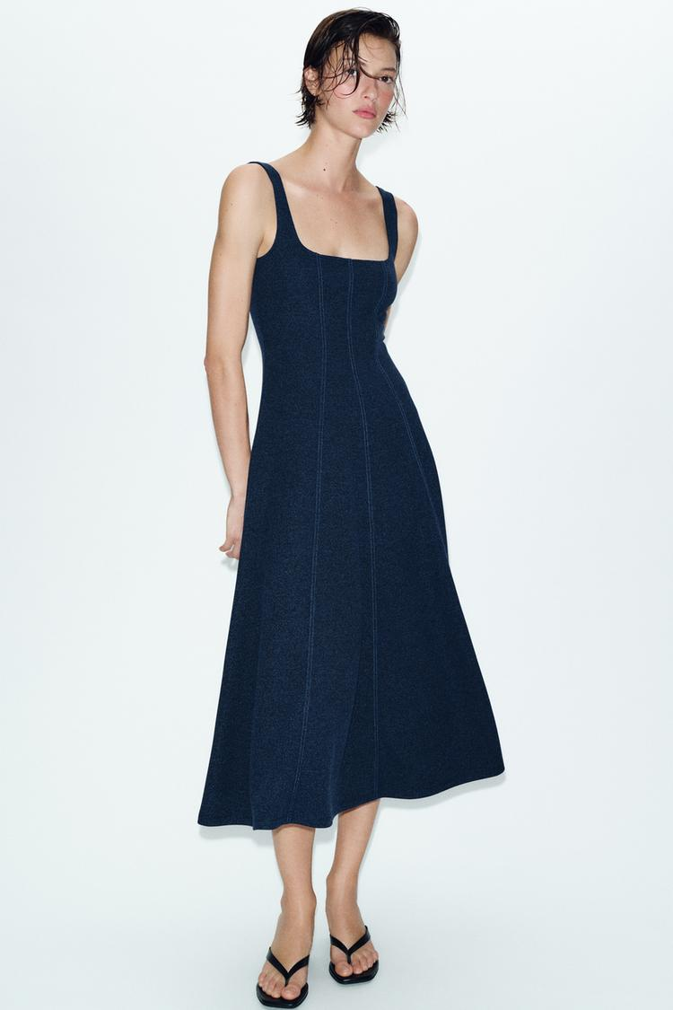 STRAPPY MIDI DRESS